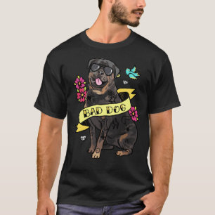 Bad Dog Rottweiler Tattoo T-Shirt