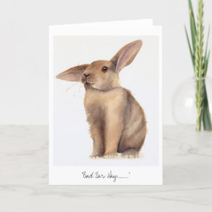 Bad Ear Day Painted in Watercolour Karte