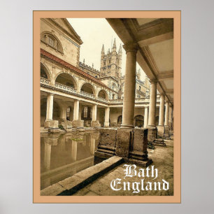 Bad ~ England ~ Vintages Reise-Plakat Poster