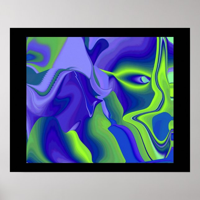 Bad Eye Abstrakte 3D-Regenbogenkunst Poster (Vorne)