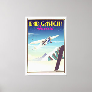 Bad Gastein Austria Snowboarding Poster Leinwanddruck