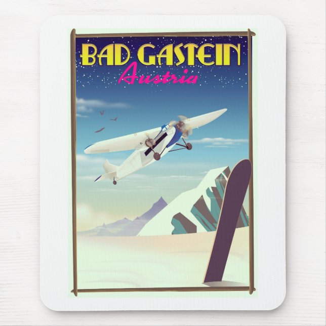 Bad Gastein Austria Snowboarding Poster Mousepad (Vorne)