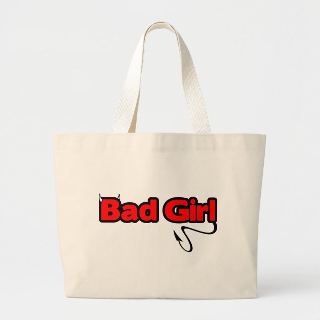 Bad Girl Jumbo Stoffbeutel (Vorne)
