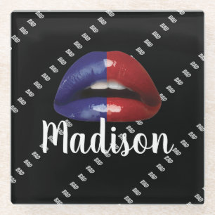 Bad Girl Makeup Lipstick Beauty Custom personalisi Glasuntersetzer