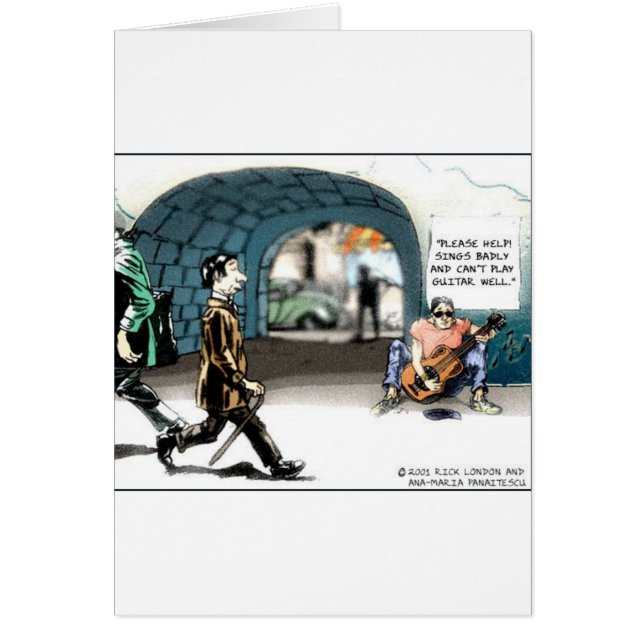 "Bad Guitarist" Funny Cartoon Geschenke & Sammlers (Vorne)