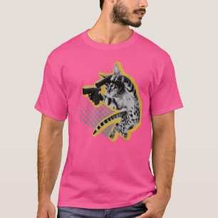Bad Gun Kitty Cat Funny Niedlich Cat Lover Geschen T-Shirt