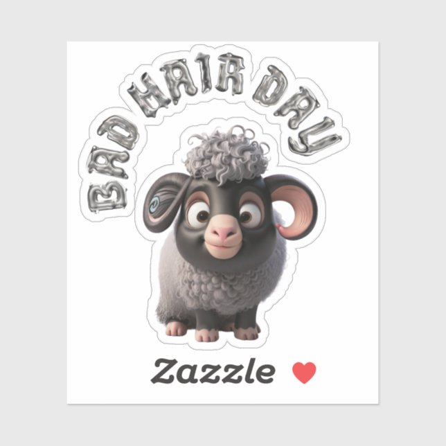 Bad Hair Day Aufkleber (Blatt)