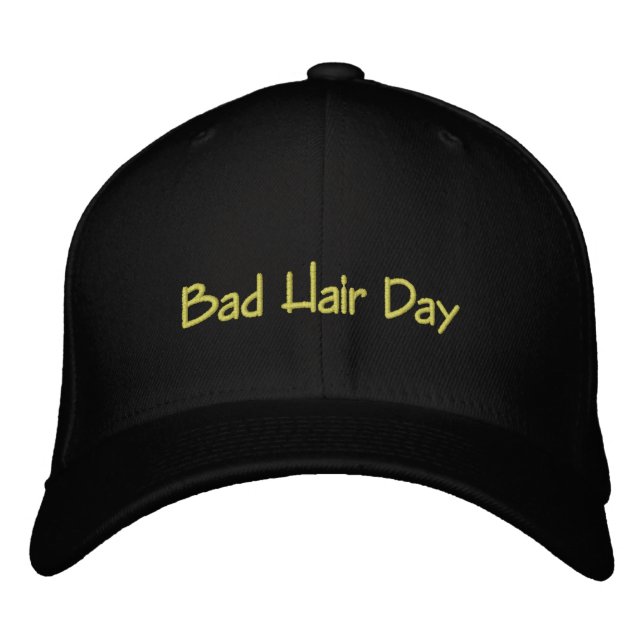Bad Hair Day Bestickte Kappe (Vorderseite)