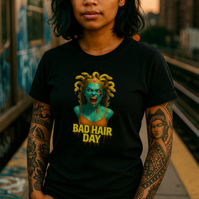 Bad Hair Day | Medusa Edition | Mythos Monster Sty Tri-Blend Shirt (Von Creator hochgeladen)