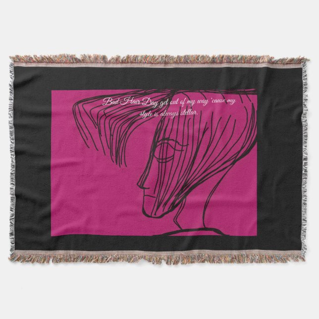 Bad Hair Day of Meditation Decke (Vorderseite)