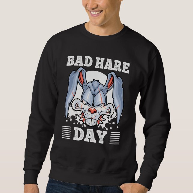 Bad Hare Day Angry Bunny Rabbits Costume Sweatshirt (Vorderseite)