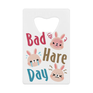 Bad Hare Day Funny Bunny Rabbit Kawaii Ostern Geldbeutel Flaschenöffner