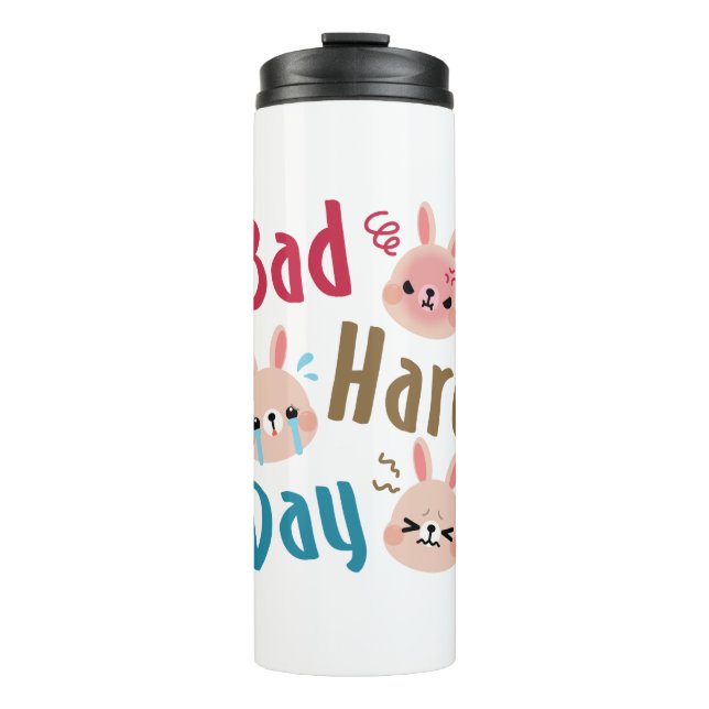 Bad Hare Day Funny Bunny Rabbit Kawaii Ostern Thermosbecher (Vorderseite)