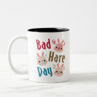 Bad Hare Day Funny Bunny Rabbit Kawaii Ostern