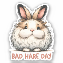 Bad Hare Day Funny Bunny Rabbit Pub Aufkleber