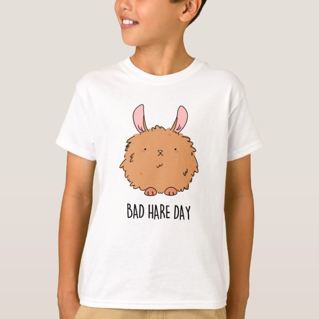 Bad Hare Day Funny Rabbit Pub T-Shirt (Vorderseite)