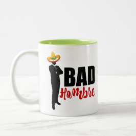 Bad Hombre Silhouette und Sombrero Zweifarbige Tasse