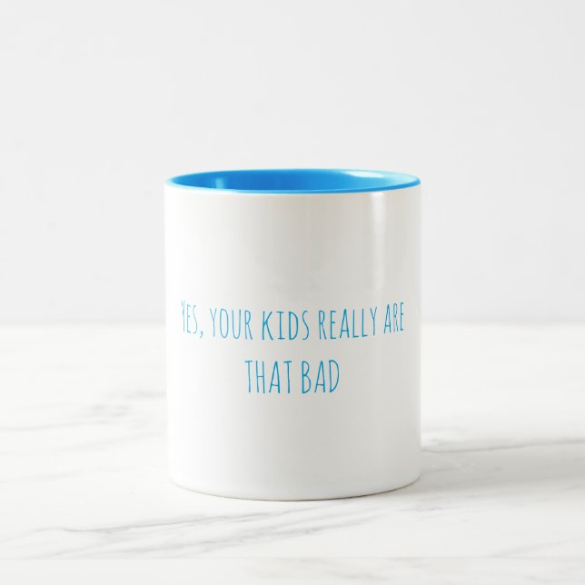 Bad Kids Coffee Cup Zweifarbige Tasse (Mittel)