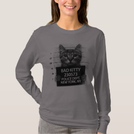 Bad Kitty Cat Police Arrest Foto T - Shirt