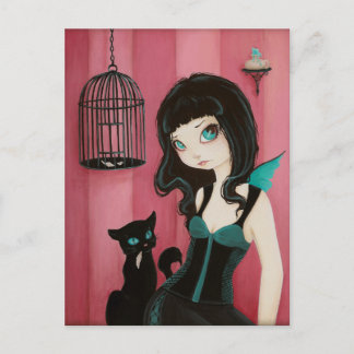 Bad Kitty - Fairy Postcard Postkarte
