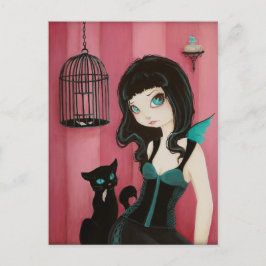 Bad Kitty - Fairy Postcard Postkarte