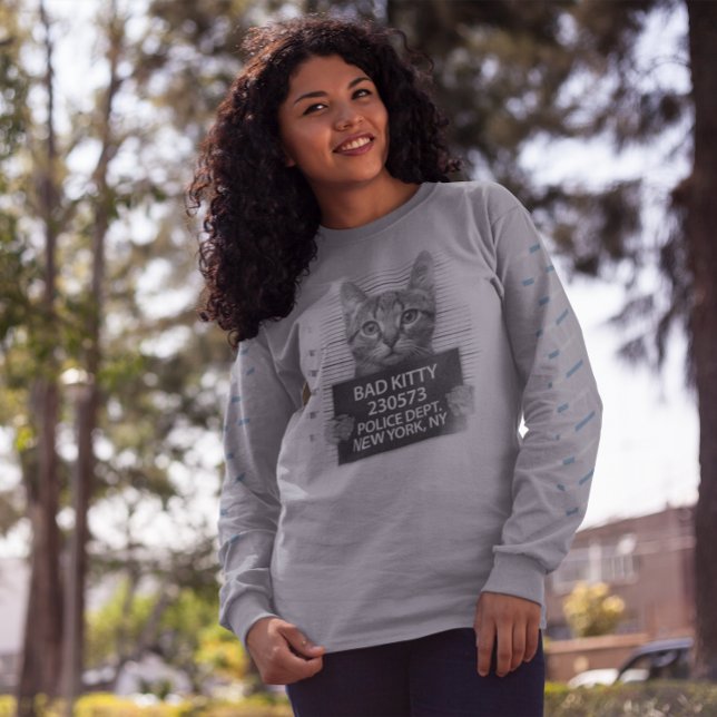Bad Kitty NYPD Police Arrest Foto Funny Gift Sweatshirt (Von Creator hochgeladen)