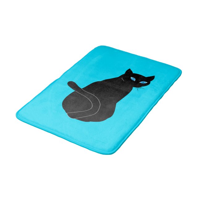 Bad-Matte - Katze Badematte (Schrägansicht)
