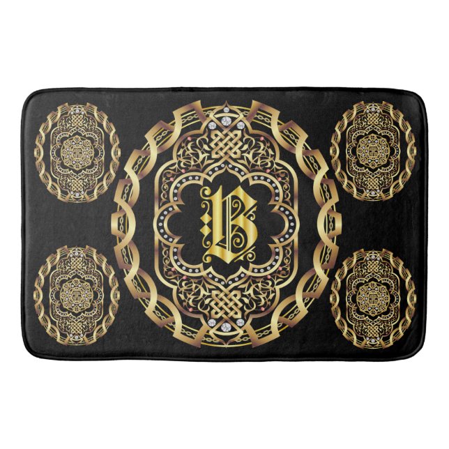 Bad-Matten des Monogramm-B fertigen umsandern Badematte (Vorderseite)
