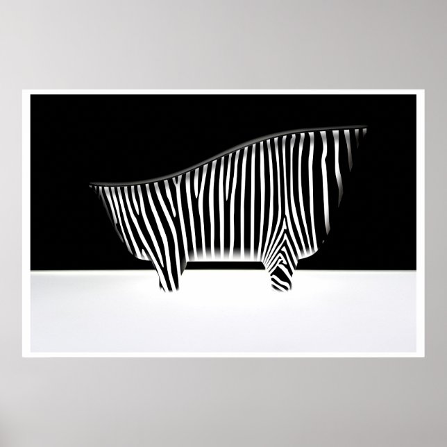 Bad mit Zebrastreifen Poster (Vorne)