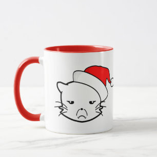 Bad Mood Cat Christmas Edition Tasse