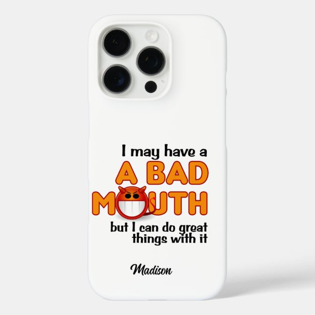 Bad Mouth individuelle Name Case-Mate iPhone Hülle (Rückseite)