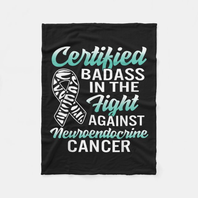 Bad Neuroendocrine Cancer Awareness Net Zebra Ribb Fleecedecke (Vorderseite)