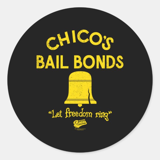 Bad News Bears Chicos Bail Bonds Runder Aufkleber (Vorderseite)