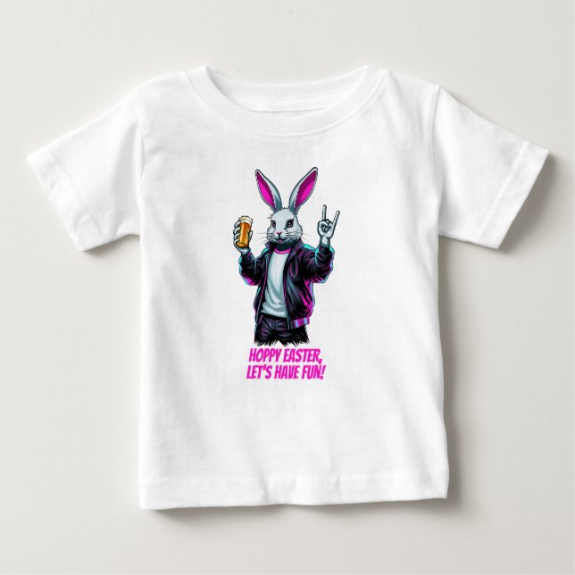 Bad Oaster Bunny! Hoppy Ostern, Lass's Have Fun! Baby T-shirt (Vorderseite)