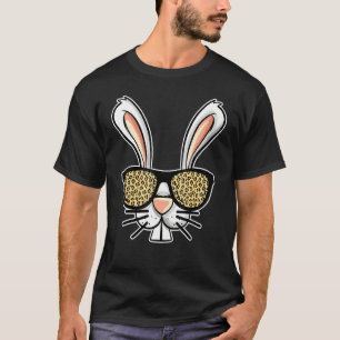 Bad Oaster Bunny Wearing Leopard Karierte Brille T-Shirt