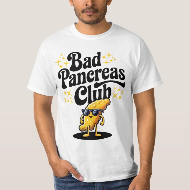 Bad Pankreas Club Diabetes Bewusstsein Monat T-Shirt (Vorderseite)