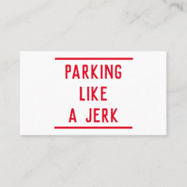 Bad Parking Telefonnummerkarte