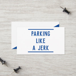 Bad Parking Telefonnummerkarte
