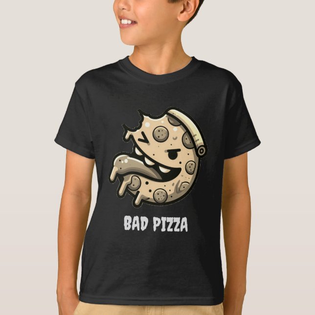bad pizza funny food pepperoni italian T-Shirt (Vorderseite)