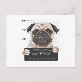 Bad Puggy Tasse Shot Postkarte