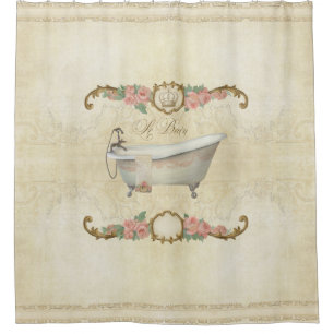 Bad-Rosen-Wohngestaltung Parchment Le Bain Duschvorhang
