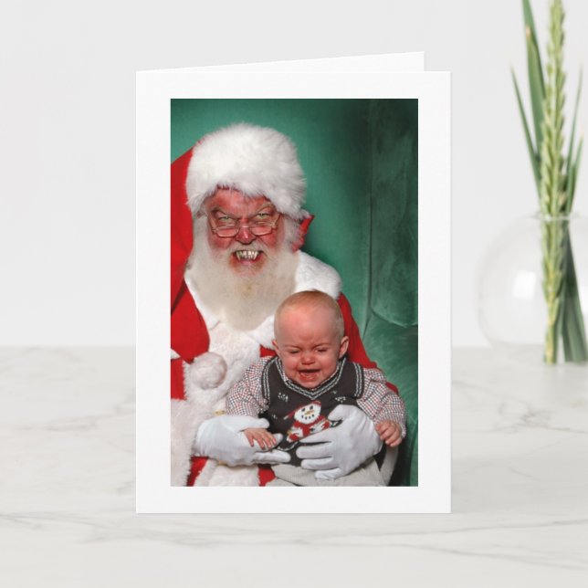 Bad Santa Card Feiertagskarte (Vorderseite)