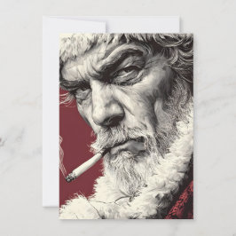 Bad Santa Christmas Cards Adult Humor Feiertagskarte