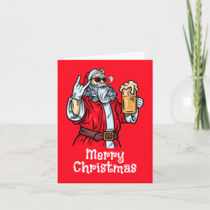 Bad Santa Claus, Rock, Bier und Zigar Einladung