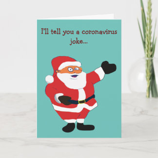 Bad Santa Covid 19 Funny Joke Spaß Klassischer Wer Feiertagskarte