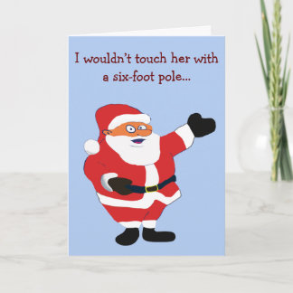 Bad Santa Covid 19 Joke Spaß Klassischer Wert Funn Feiertagskarte
