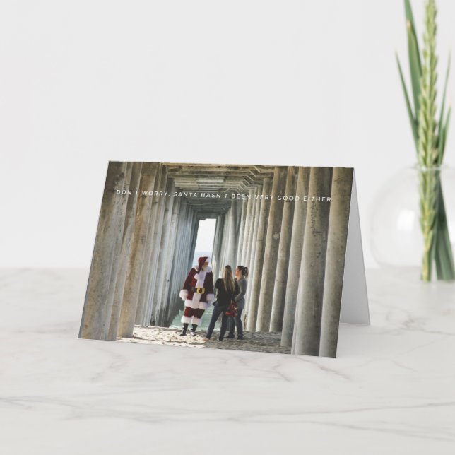 Bad Santa Feiertagskarte (Vorderseite)