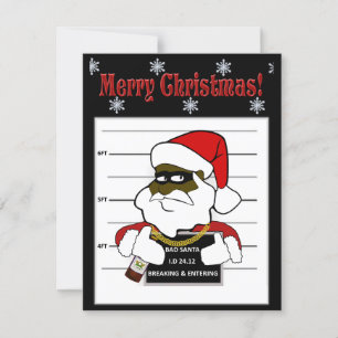 BAD SANTA - JAILMATECARDS.CO.UK - CHRISTMAS FEIERTAGSKARTE