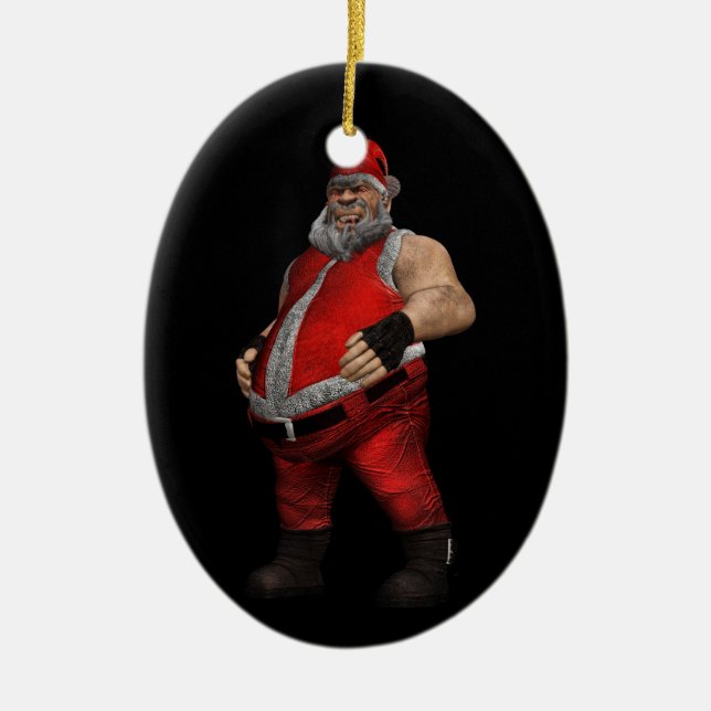 Bad Santa Keramikornament (Vorne)