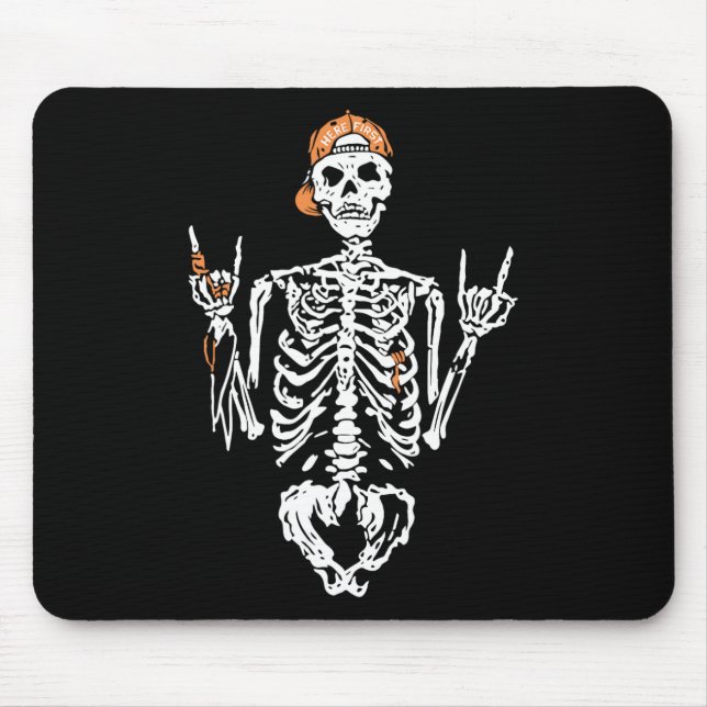 Bad Skeleton Hand Rock Sommer Halloween Skull Wome Mousepad (Vorne)